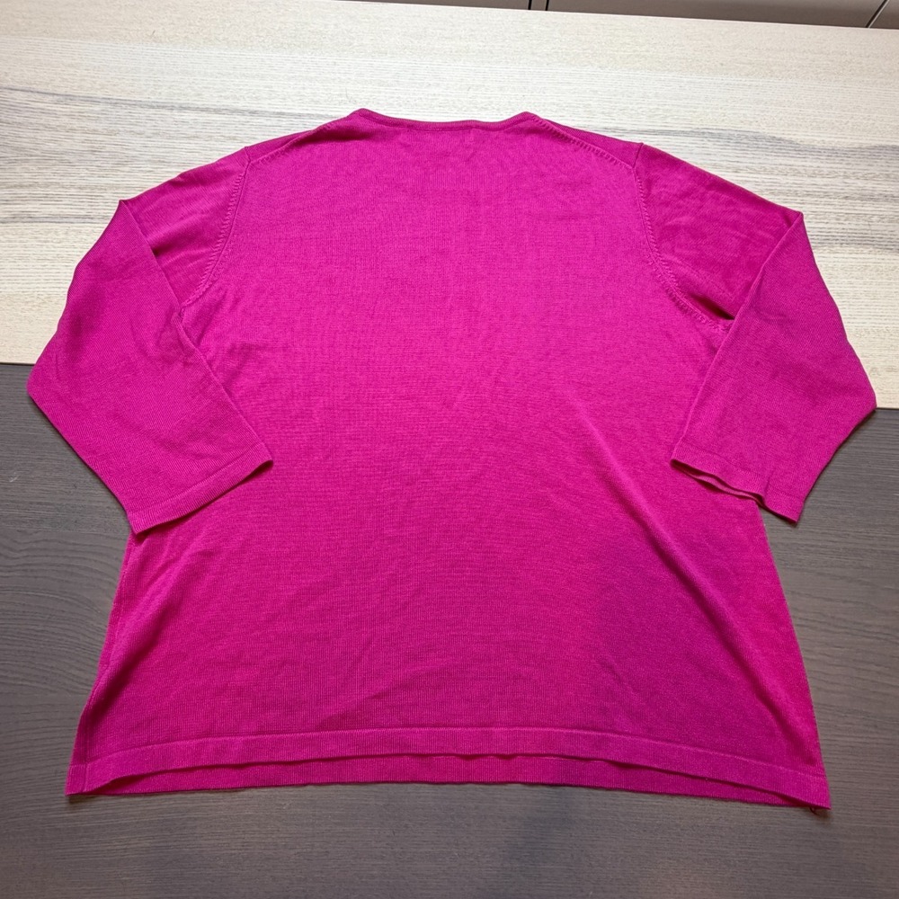 Windridge Cheryl Nash Top Women XL Sweater‎ Pink Silk - Picture 6 of 7